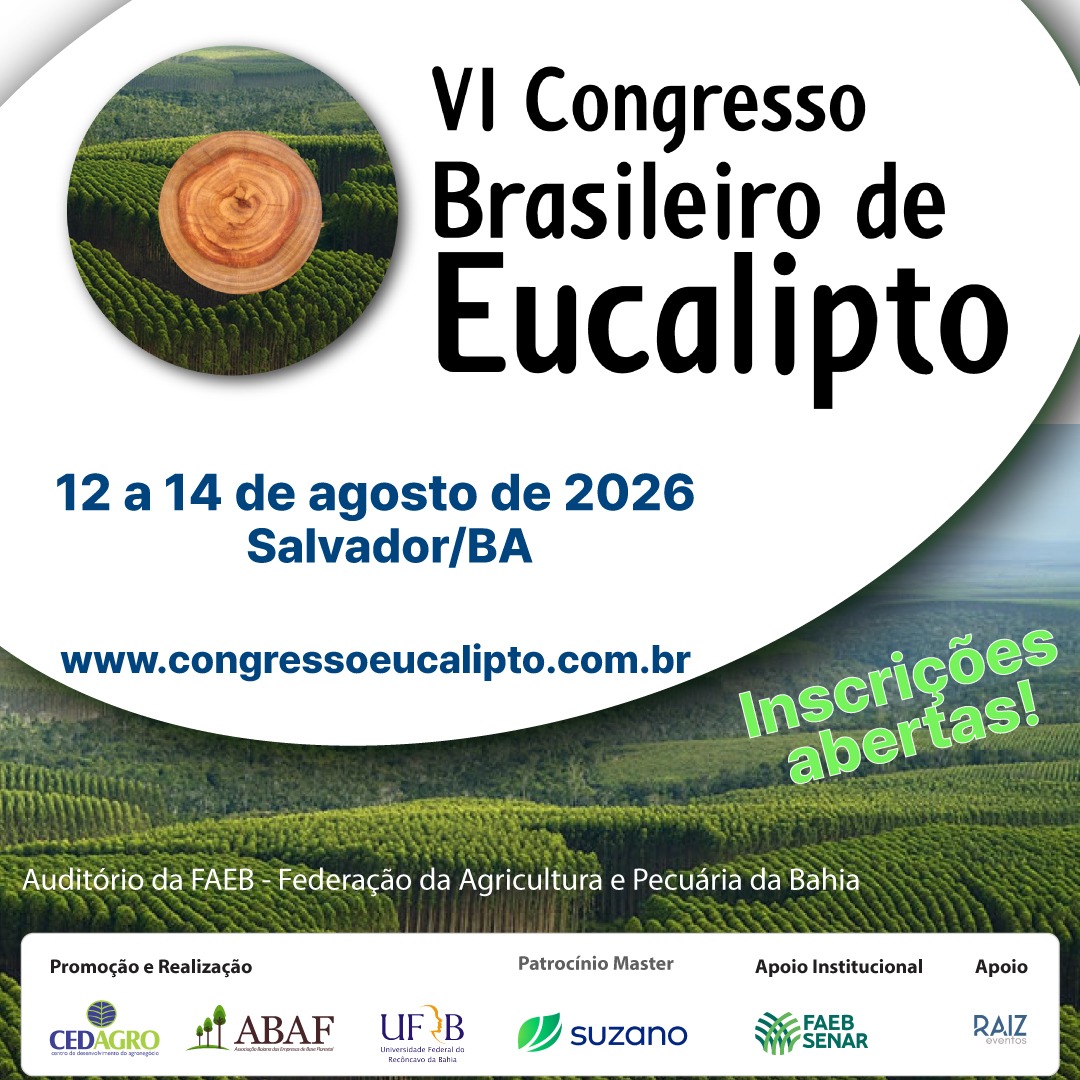 ABAF e Cedagro promovem o Congresso Brasileiro de Eucalipto em Salvador